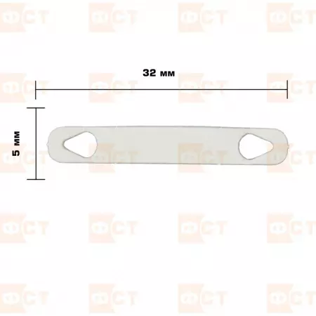 Комплект Бирка в рулоне ST-150-7175-518, БЕЛЫЙ, 5х32мм, 1шт./ряд, 4 тыс.шт.+риббон