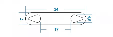 Комплект Бирка в рулоне ST-150-7175-716, БЕЛЫЙ, 7х34мм, 1шт./ряд, 4тыс.шт.+риббон