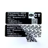 Гарантийная этикетка с ТТ-печатью  100х20мм, материал 6019  VOID черный , тыс.шт.
